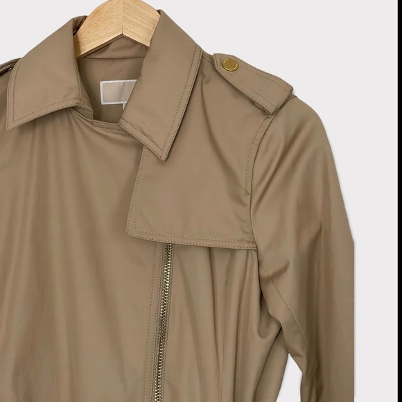 Michael Kors Belted Front Zip Trench Coat Jacket Small - Picture 4 of 12